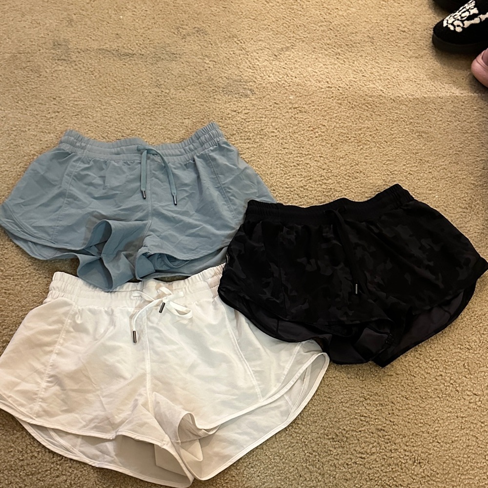 Amazon Women's Athletic Shorts - Blue, Black, and White